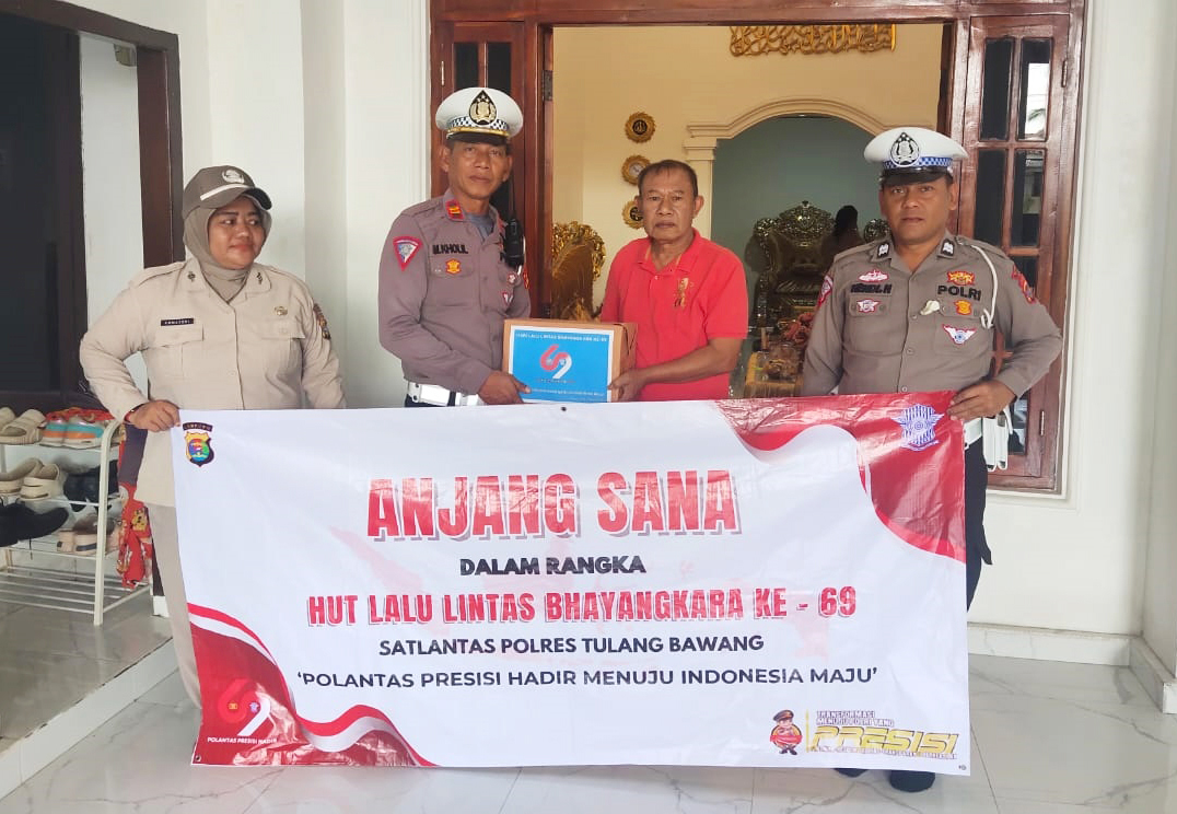 Sambut HUT Lalu Lintas Bhayangkara Ke-69, Polres Tulang Bawang Gelar Anjangsana